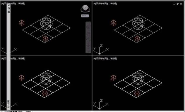 CAD中三維對象怎么設(shè)置四視圖？