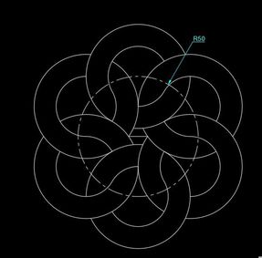 怎么用CAD畫六連環(huán)