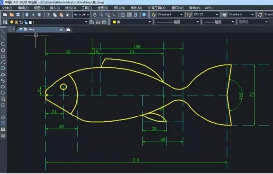 怎么用CAD畫魚？